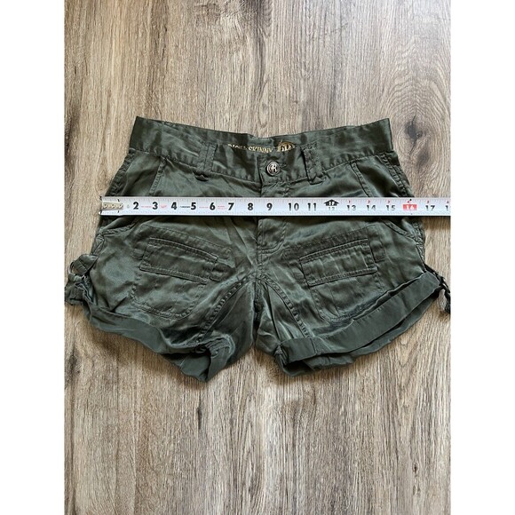 RICH & SKINNY 100% Silk Satin Low Rise Short Button Fly Pockets &Loops  Size 24 - Picture 5 of 7